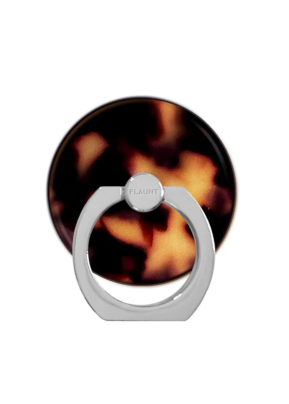 Tortoise Shell Adhesive Phone Ring Stand