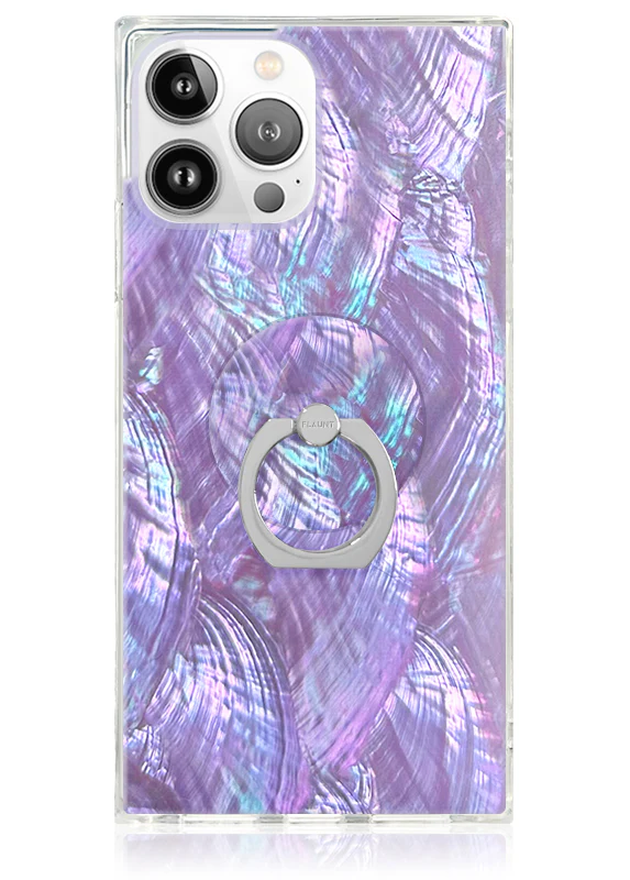 Violet Mother of Pearl Adhesive Phone Ring Stand - Image 3